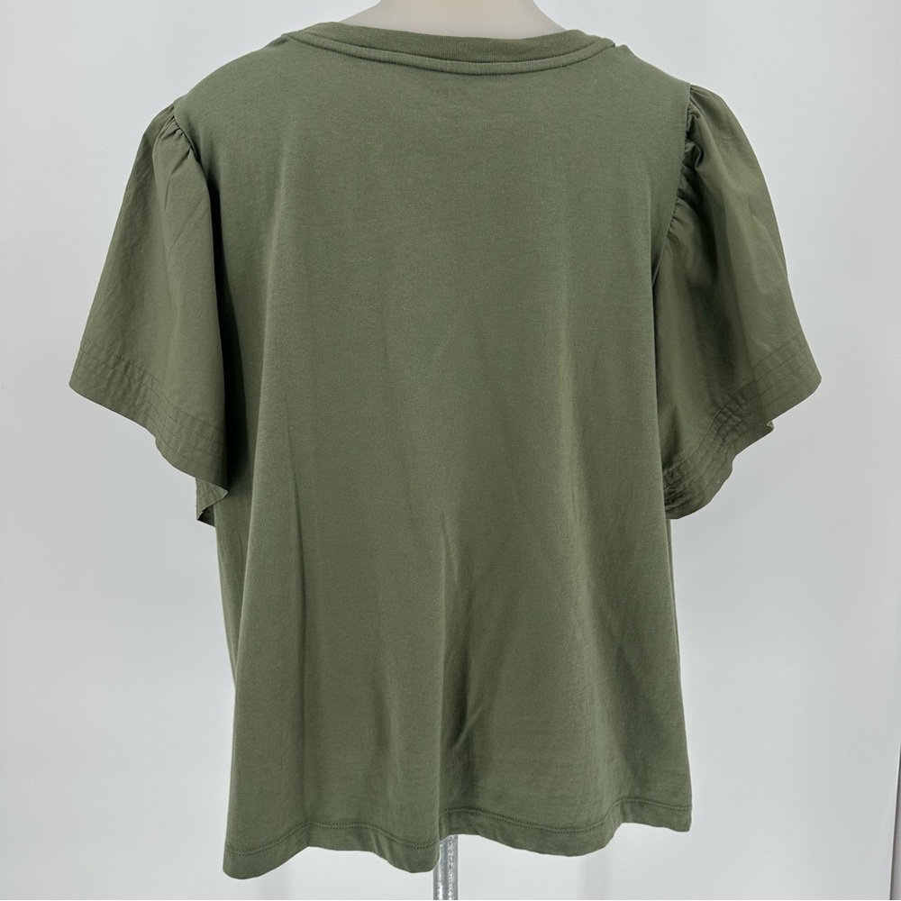 OLD NAVY Top Sz 2X Tuck Flutter Short Sleeve NWT boxy boho Green - Picture 3 of 8